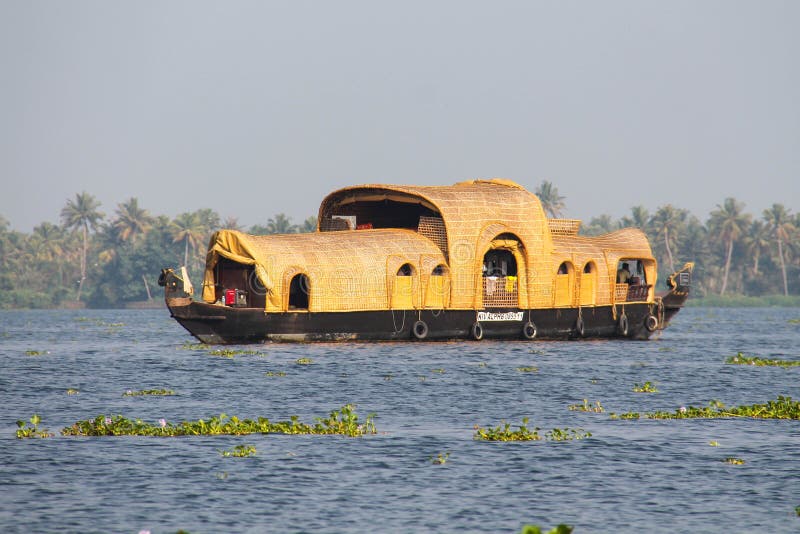 Boat house at Kumarakom, Kerala royalty free stock photos
