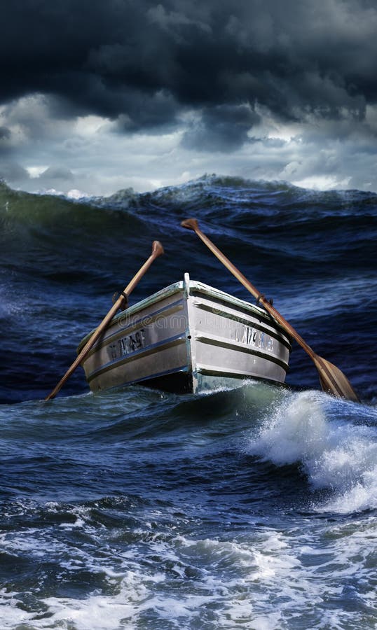 Free Boat In Rough Seas Royalty Free Stock Photography - 34710567