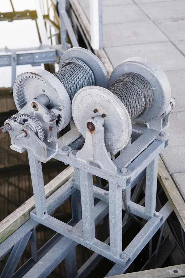 Boat lift cable stock image. Image of gears, float, power 28229777