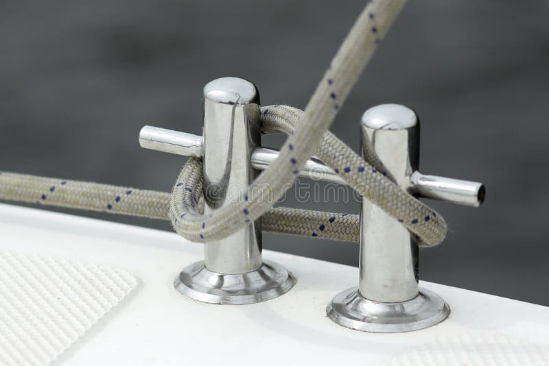 Belay Cleat Detail on a Sailboat Stock Image Image of yacht, holiday