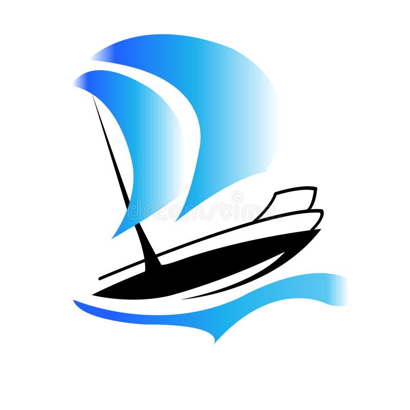 Boat logo stock vector. Illustration of sport, blue, boat ...