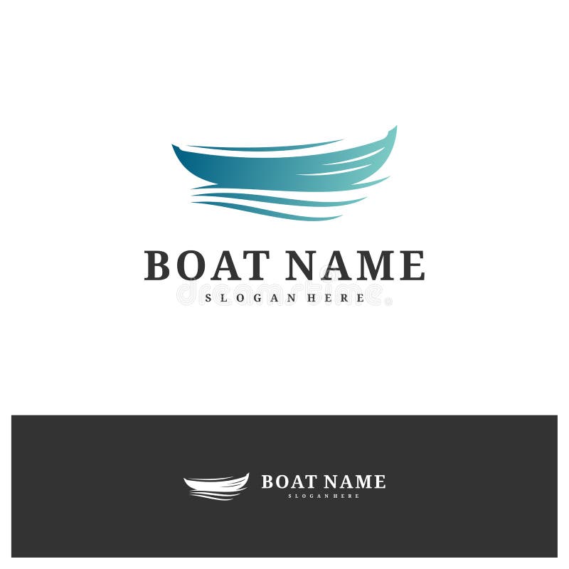 Boat Logo Design Vector Template, Boat Logo Concepts Illustration Stock