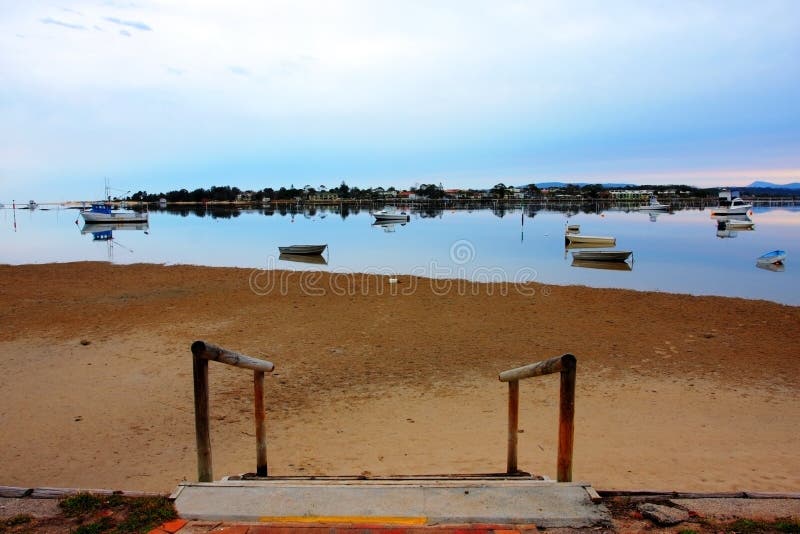 Boat at low tide