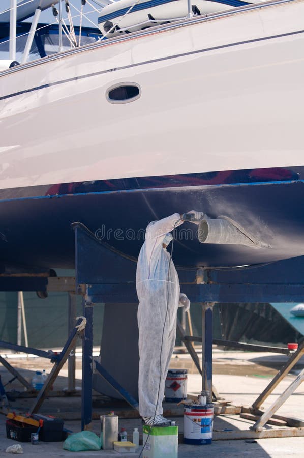 Boat in maintenance stock image. Image of ship, danger 5306203