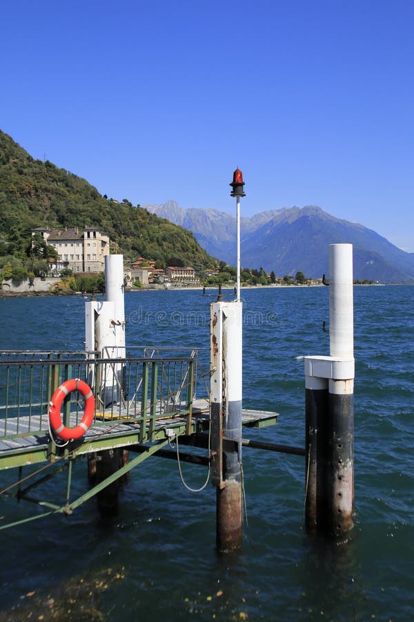 Boat Mooring at Gravedona, with view over the lake como