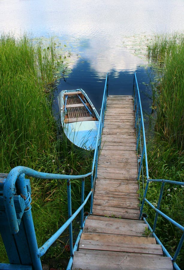 Dock on Reed Lake in Northern Manitoba Stock Photo Image of plants