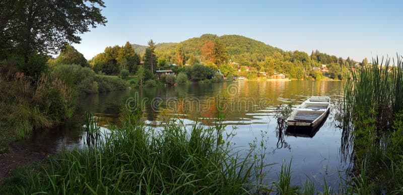 Boat in nice lake - Bansky Studenec