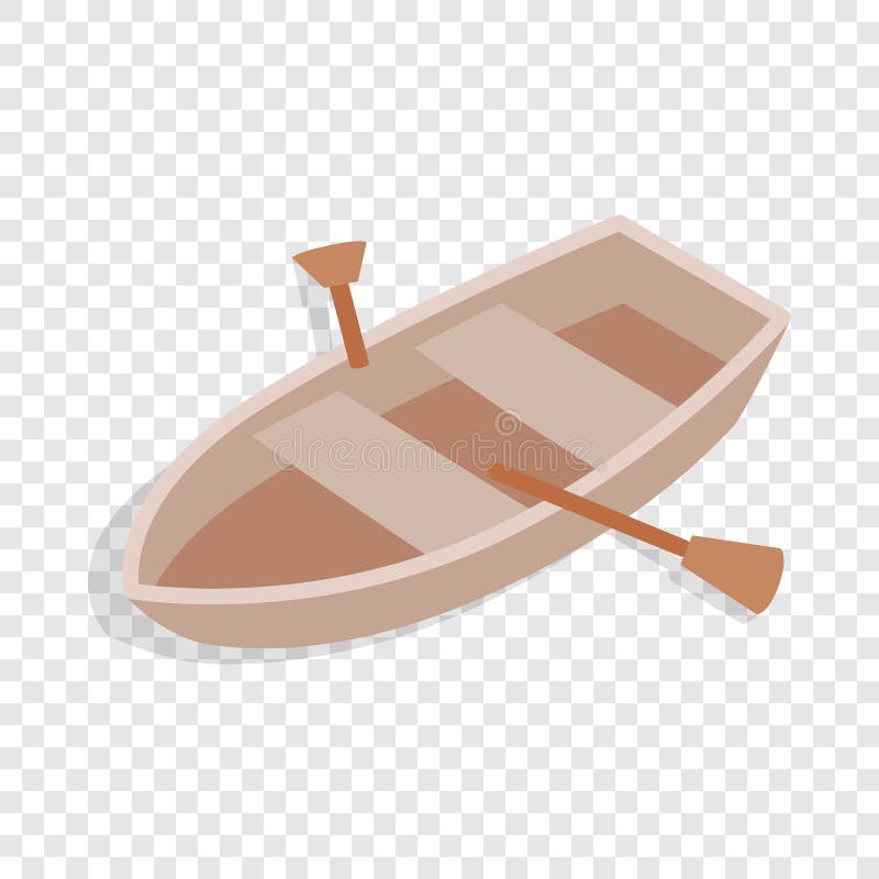 Boat with Oars Isometric Icon Stock Vector Illustration of cruise