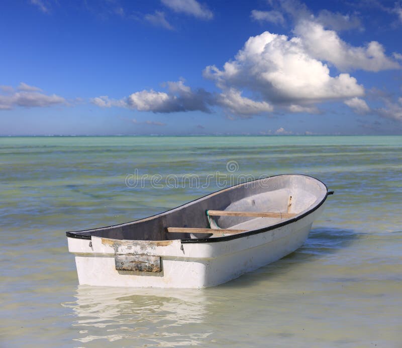 Boat in ocean stock image. Image of shore, tropical 144533285