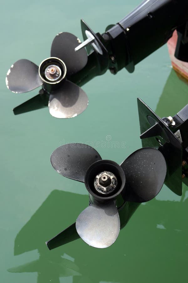 Boat propellers stock image. Image of tour, clean, cruise 12224449