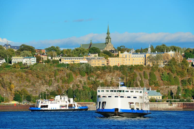 Boat in Quebec City stock image. Image of french, river 39677297