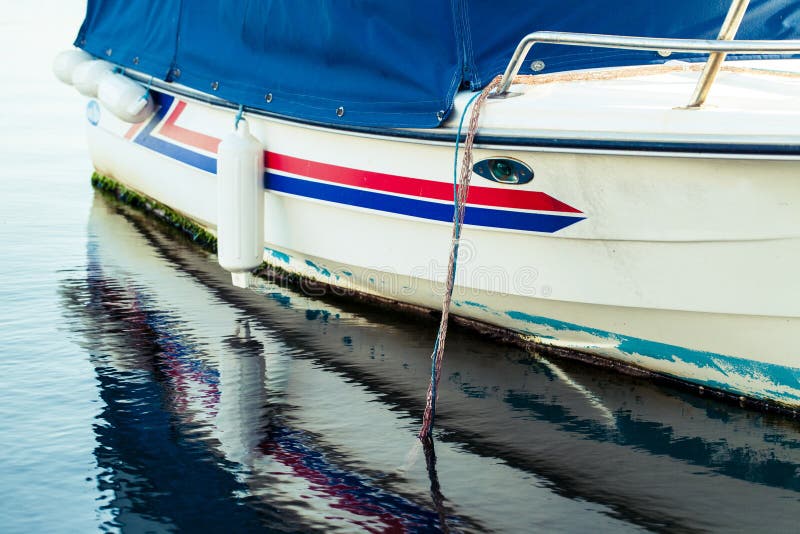 Boat Reflection on the Sea Water Stock Image - Image of sail, dock ...
