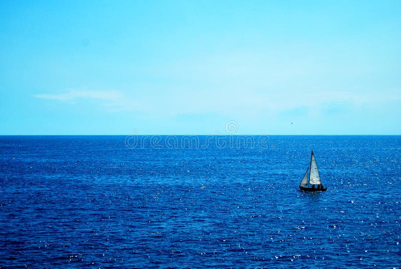 Boat, sea and blue sky