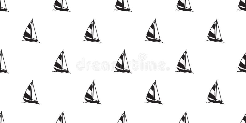 Boat seamless pattern vector yacht sailboat anchor helm lighthouse maritime Nautical tropical isolated tile background wallpaper