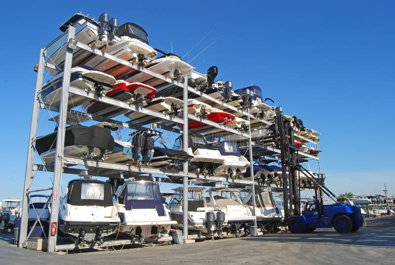 Boat Storage Facility stock image. Image of florida, frames 16963457