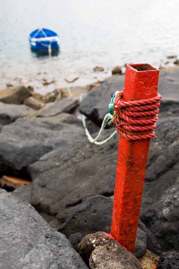 Boat Tied To Shore Picture. Image 5047176