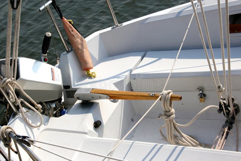 Boat Tiller stock photo. Image of sail, ocean, boat, engine - 968620