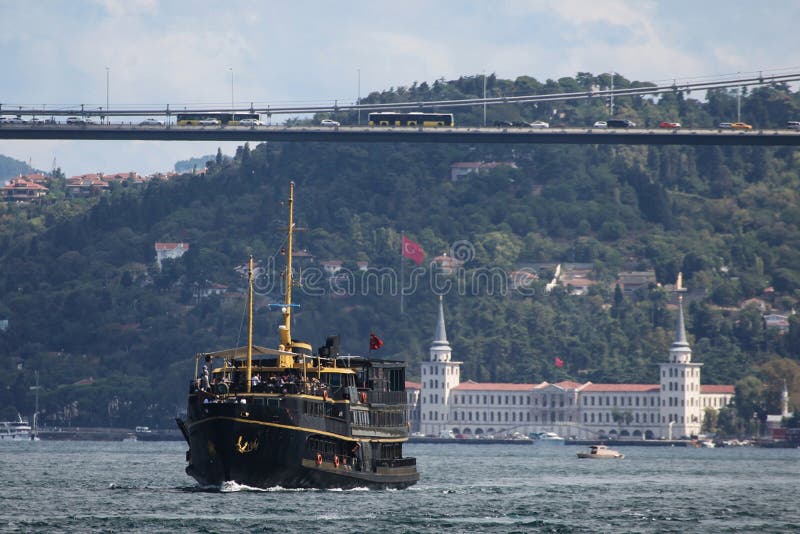 04092021 IstanbulTurkey Boat Tour in Istanbul Bosphorus Stock Image