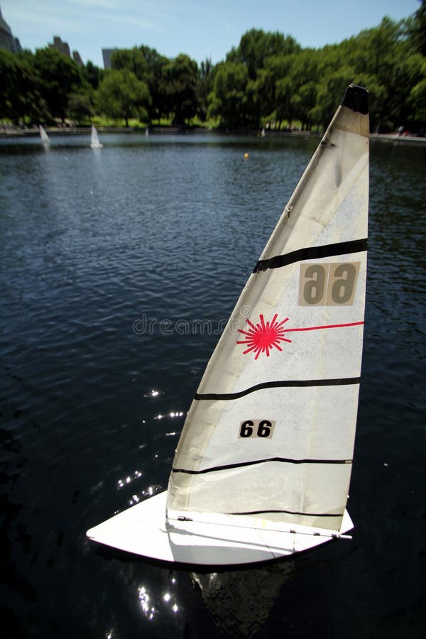 Boat toy in lake stock image. Image of challenge, water 20520893