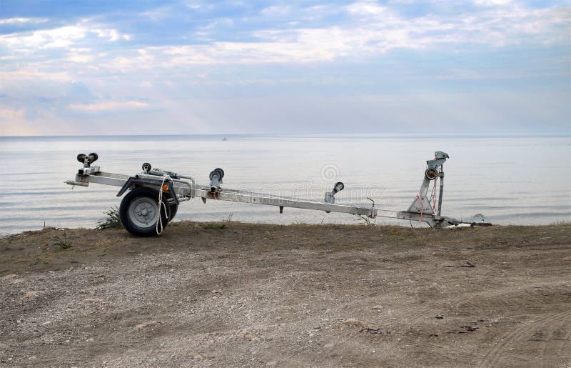 Boat trailer stock photo. Image of transport, carry, metal 63682790