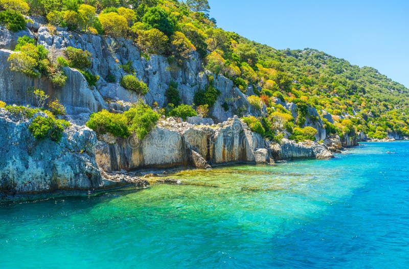 Cruise Around Kekova Island, Turkey Stock Photo - Image of riviera ...