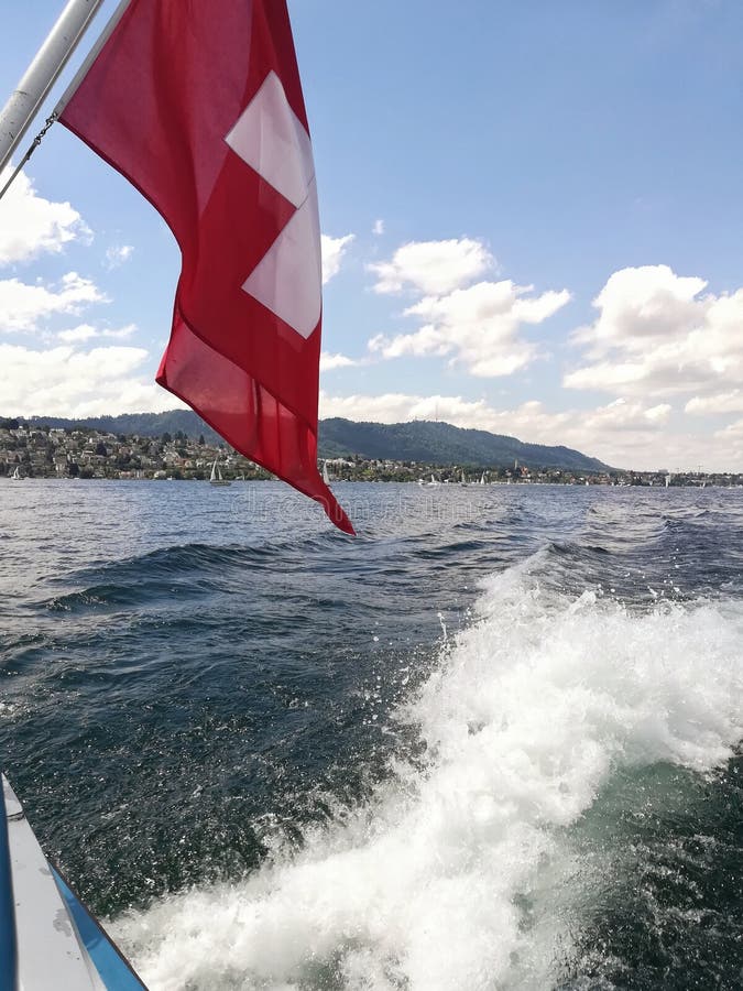 Boat Trip on the Lakes of Zurich Stock Image Image of waves, lakes