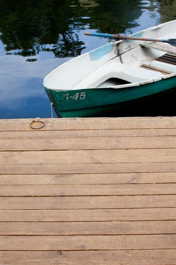 Boat on the water near the pier