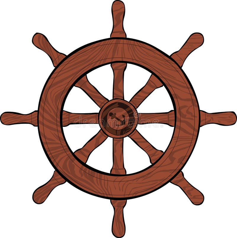 Boat Wheel Stock Vector Image 53772619