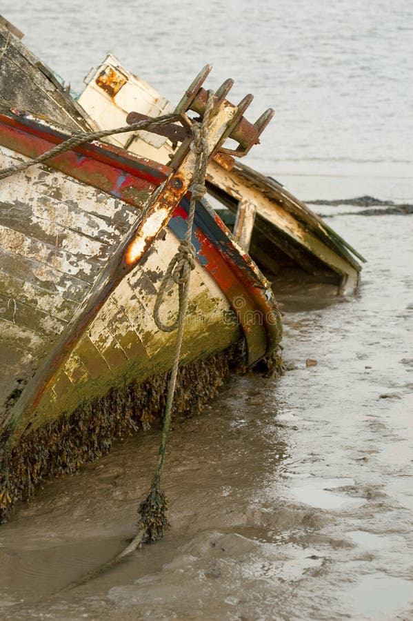 Boat wreck royalty free stock photo