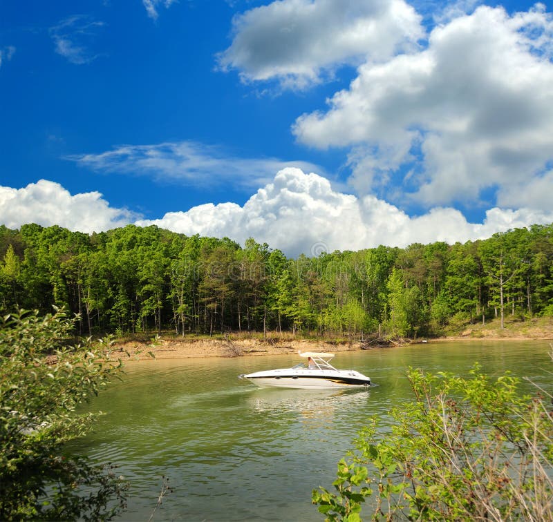 Sunset on Cave Run Lake Kentucky USA Stock Image Image of hills, lake