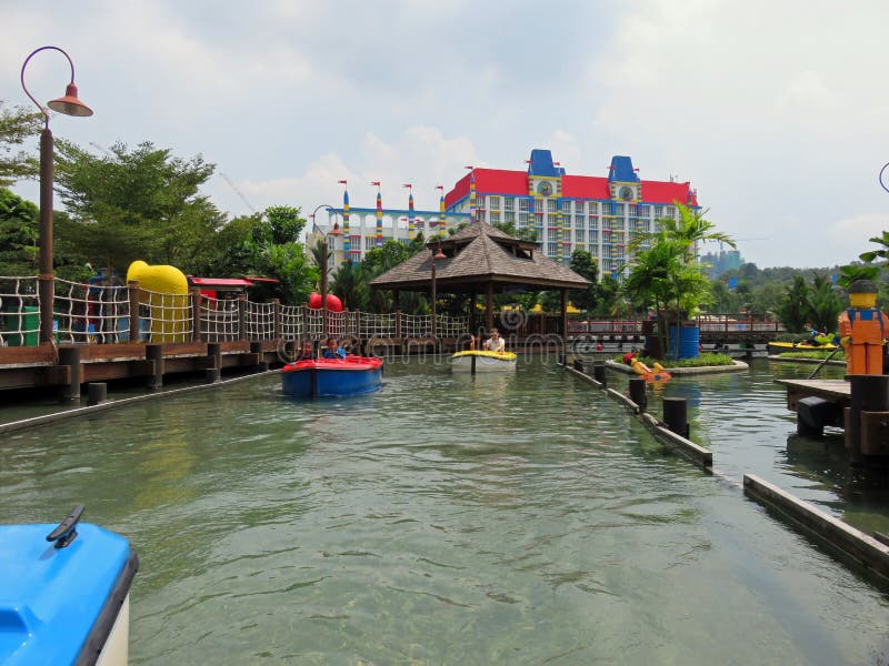 Boating lake at Legoland Malaysia royalty free stock photos Boating lake at Legoland Malaysia royalty free stock photos