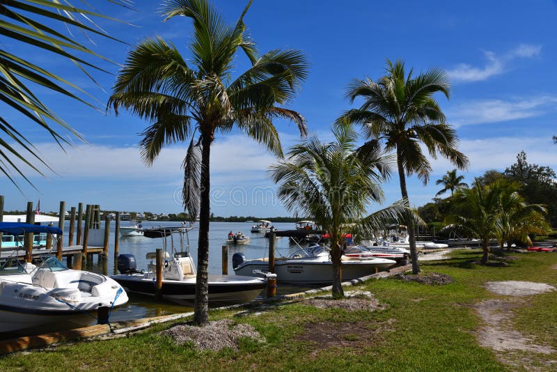 Boats Docked at Cabbage Key, Florida Stock Photo Image of cabbage