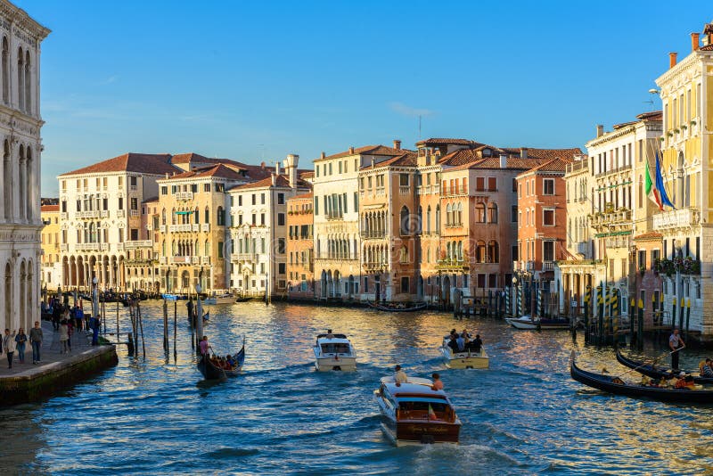 Boats on Grand Canal Canale Grande, Venice, Veneto, Italy