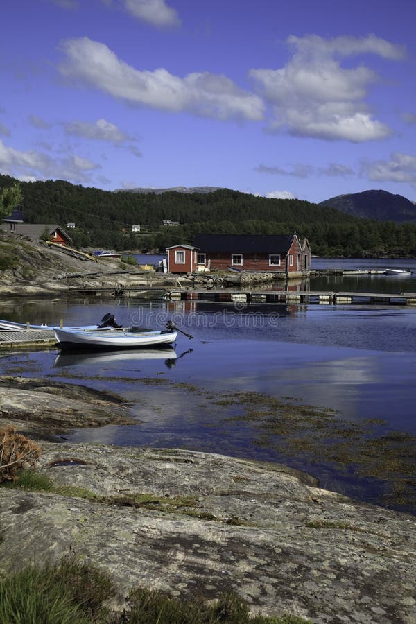 Boats in a harbour, Norway