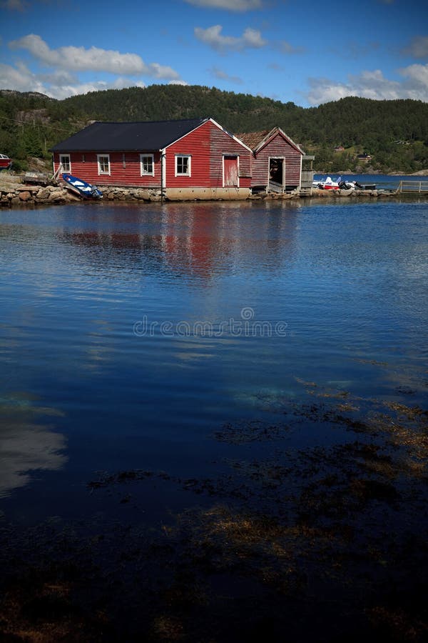 Boats in a harbour, Norway