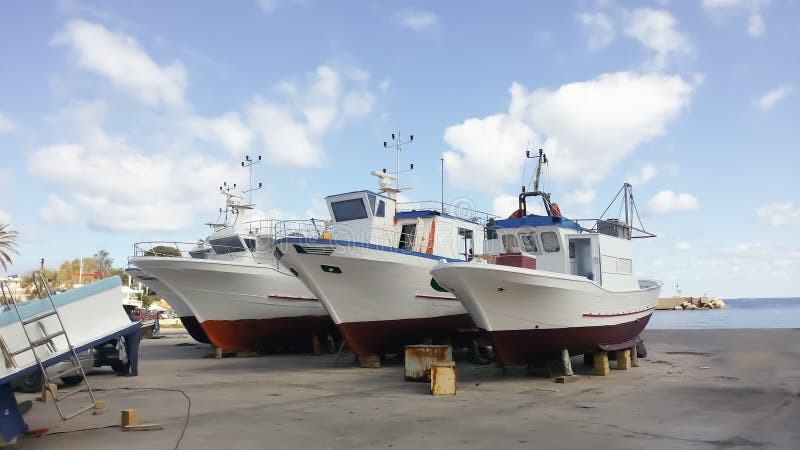 Boats on the island pier of the Palermo females Sicily stock photos Boats on the island pier of the Palermo females Sicily stock photos