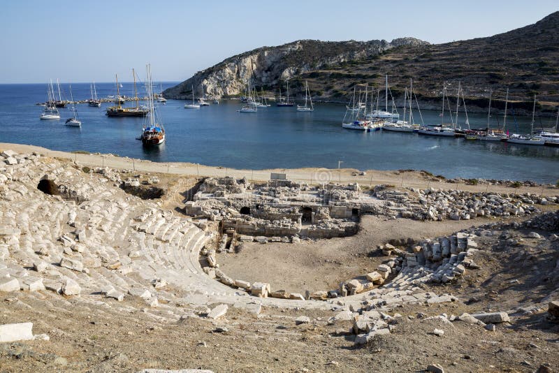 Boats in Knidos, Mugla, Turkey