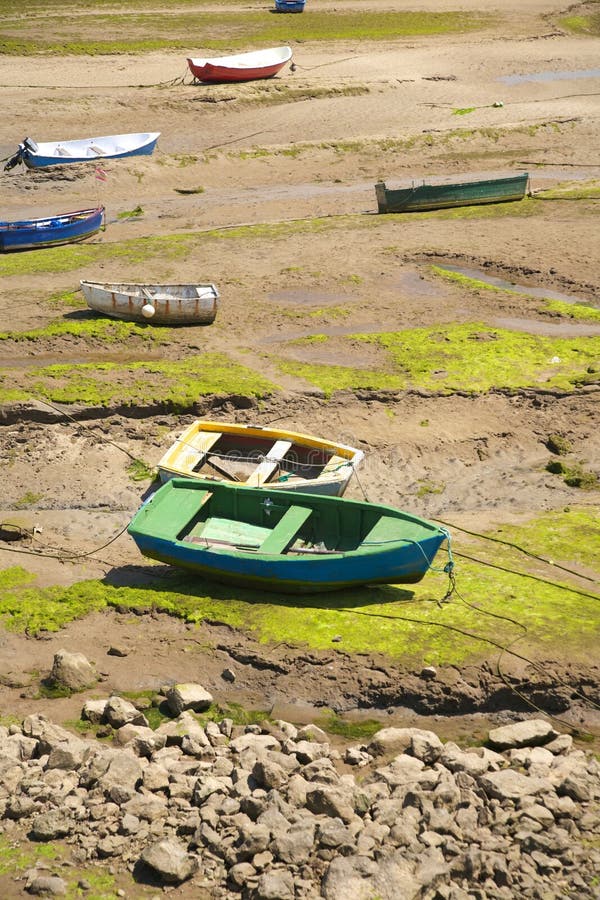 Boats in low tide