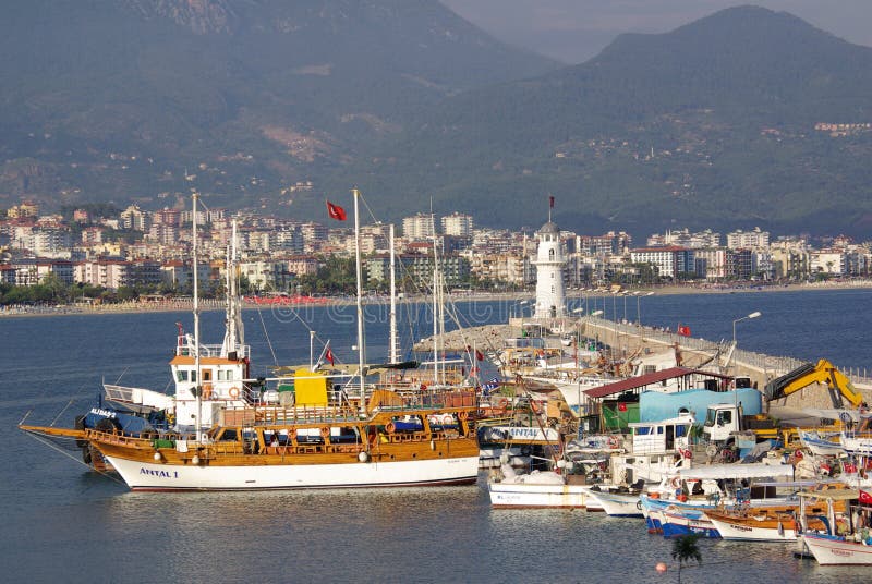 Ship in the Port of Alanya, Turkey Stock Image Image of colored