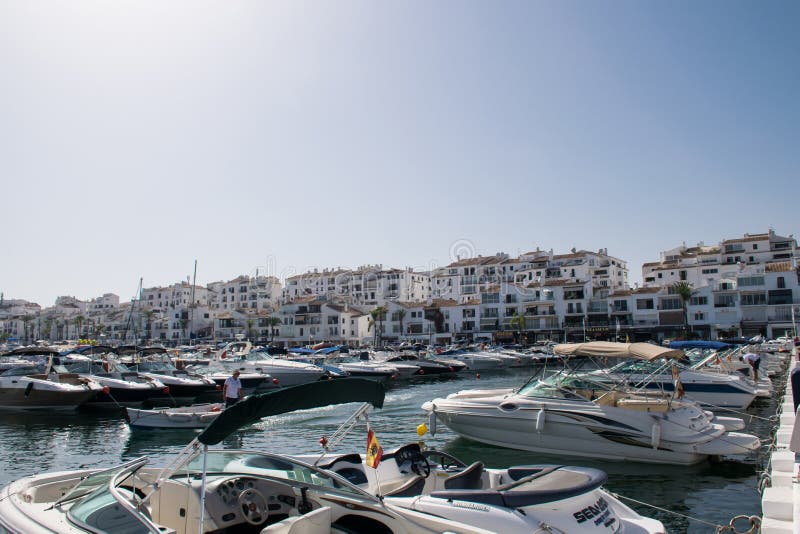 Boats in Puerto Banus royalty free stock photos Boats in Puerto Banus royalty free stock photos