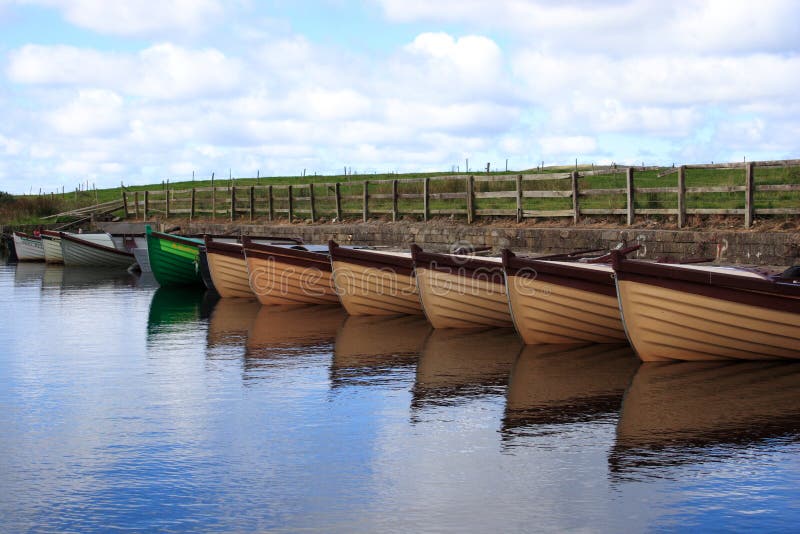 Boats in a small mooring in Donegal - Ireland