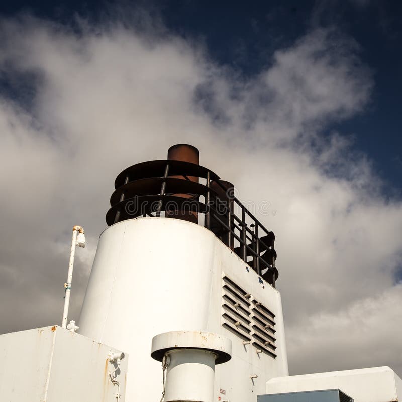 Boats smoke stack stock photo. Image of emission, cruise 59225146