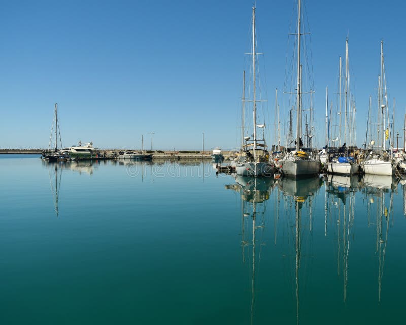 Download Boats And Yachts In The Port Stock Photo - Image of background, harbor: 90545666