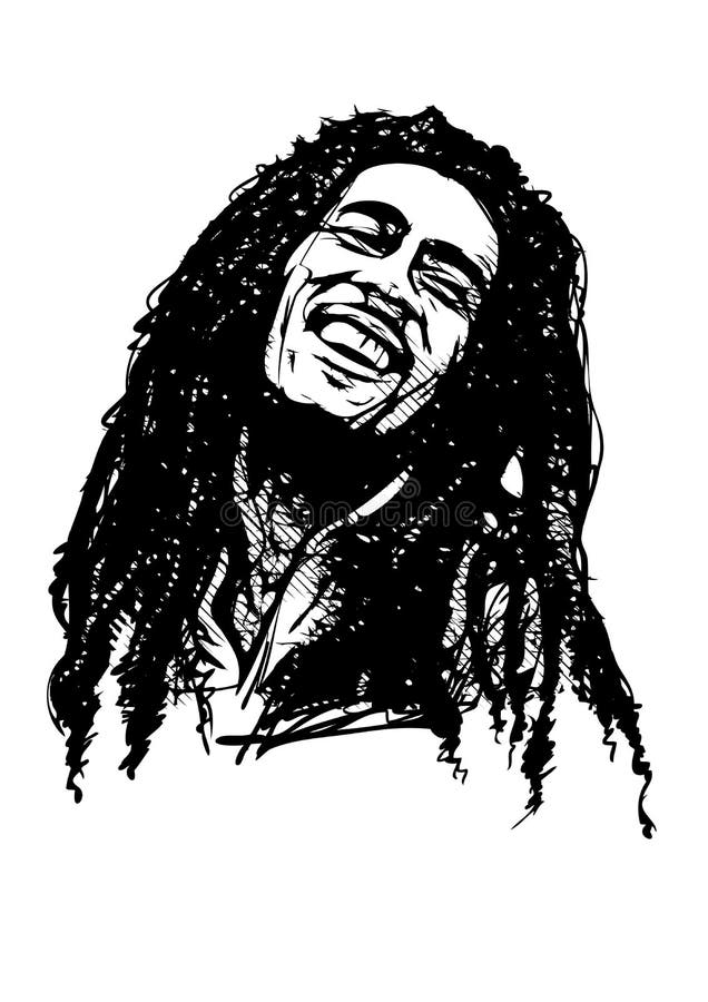 Bob Marley stock de ilustración