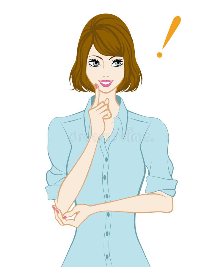 Bobbed hair women, Inspiration royalty free illustration