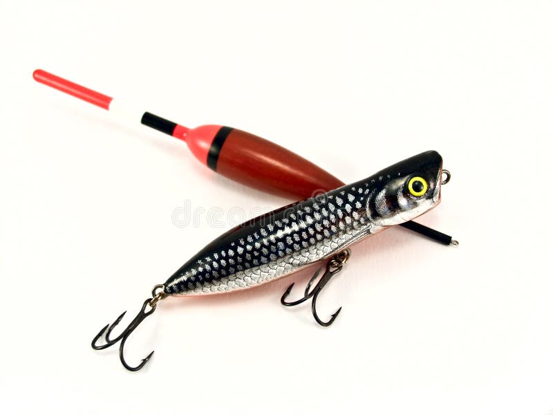 Bobber and lure stock image. Image of close, fishing 20257583