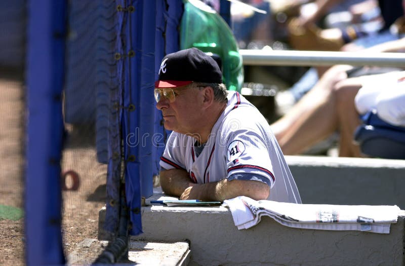 Bobby Cox Manager per gli Atlanta Braves fotografie stock libere da diritti Bobby Cox Manager per gli Atlanta Braves fotografie stock libere da diritti