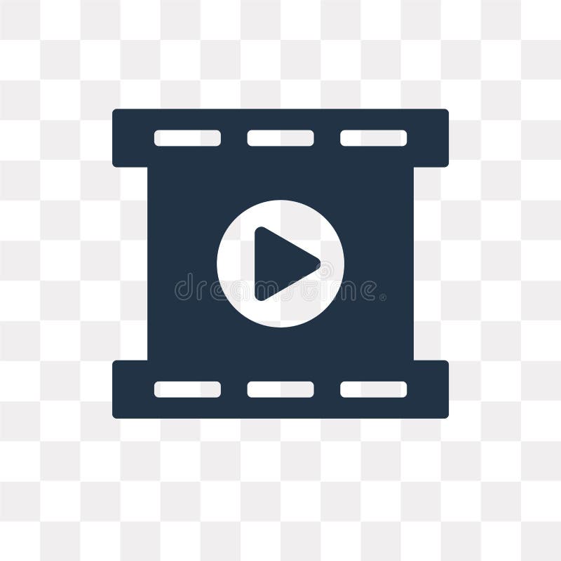 Bobina di film che gioca l'icona di vettore isolata su fondo trasparente royalty illustrazione gratis Bobina di film che gioca l'icona di vettore isolata su fondo trasparente royalty illustrazione gratis