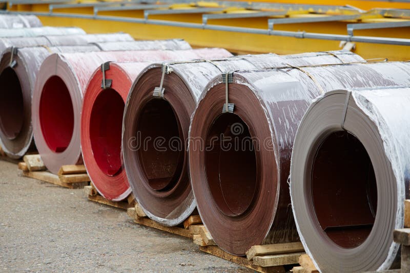 Galvanized coils and Prepainted Galvanized coils lying in stock. Galvanized coils and Prepainted Galvanized coils lying in stock