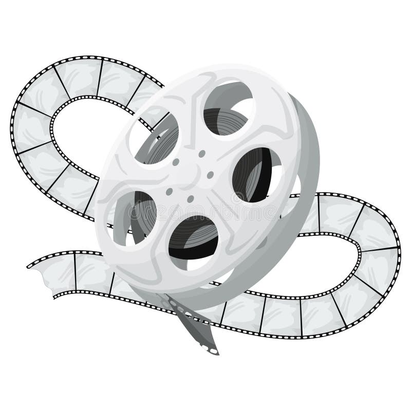 Bobine De Film Avec Le Chemin De Découpage Illustration Stock